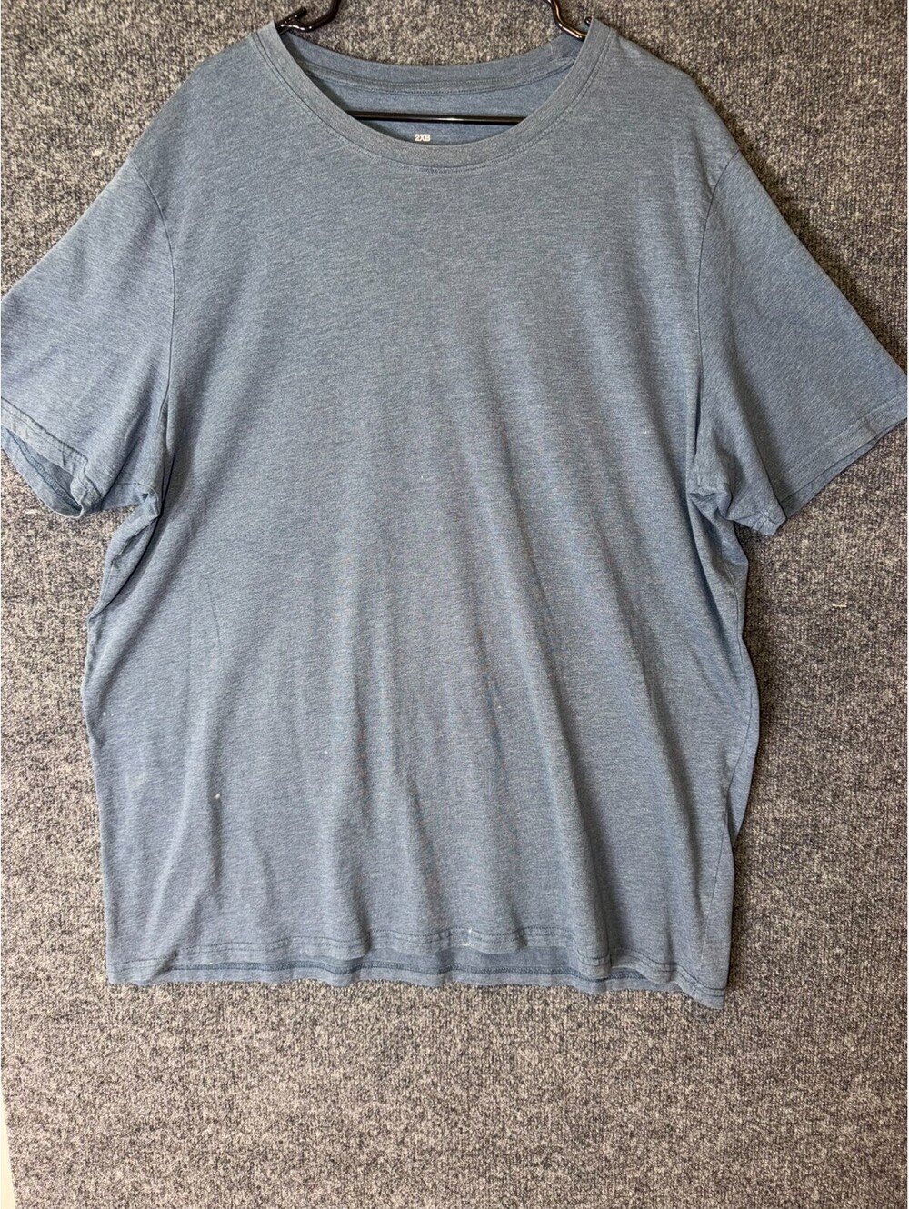 Sonoma Men 2XB Blue Heathered Plain Crew Neck Short Sleeve T Shirt Big & Tall
